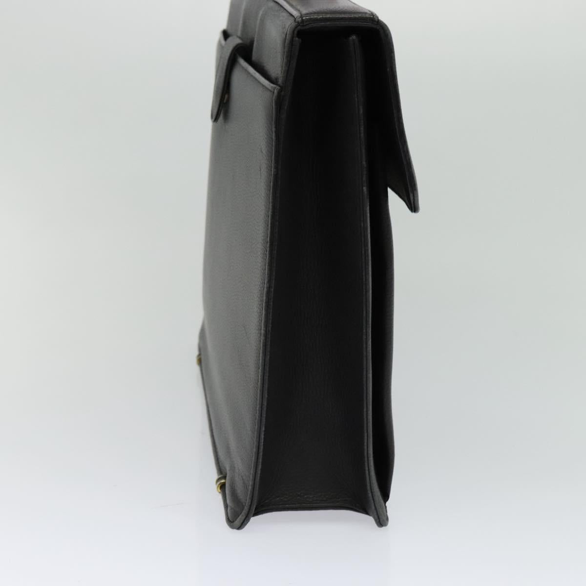 Versace Black Leather Briefcase Bag (Pre-Owned)