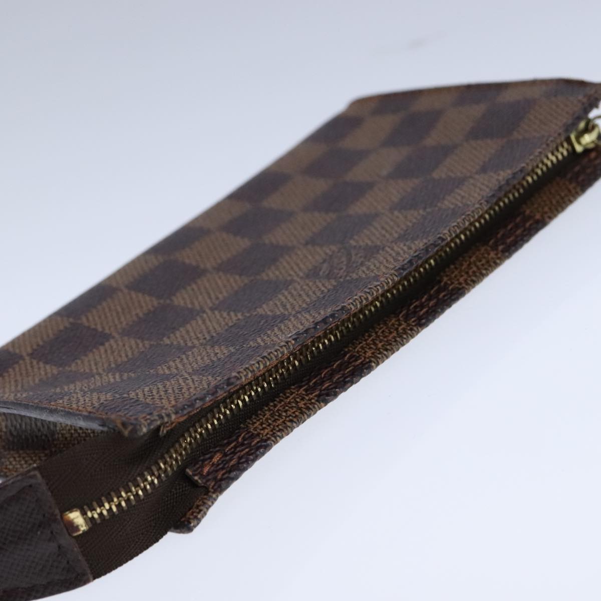 Louis Vuitton Pochette Accessoire Brown Canvas Clutch Bag (Pre-Owned)