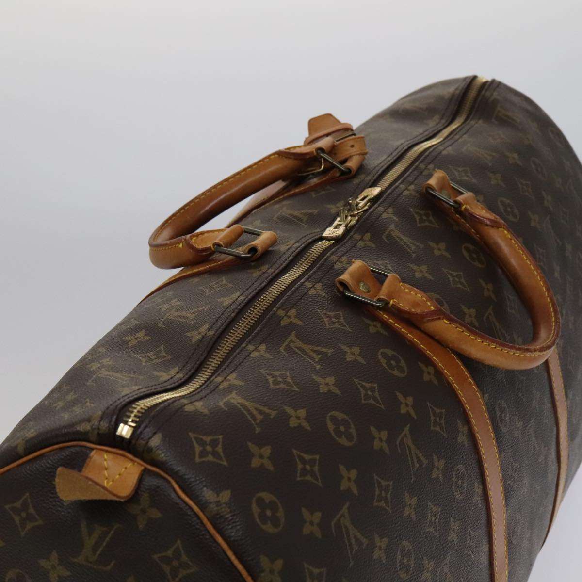 Louis Vuitton Keepall 60 Brown Canvas Travel Bag (Pre-Owned)