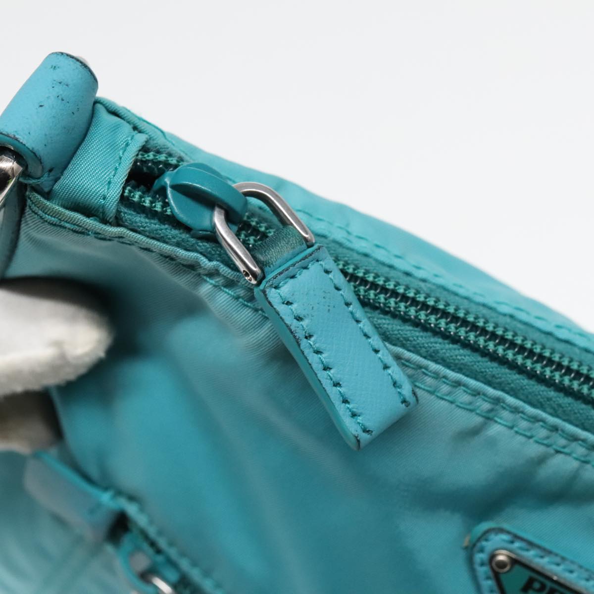 Prada Blue Synthetic Shoulder Bag (Pre-Owned)