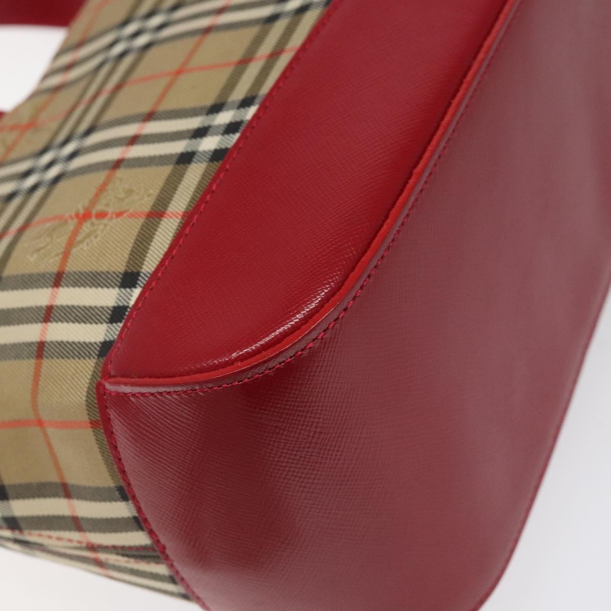 Burberry Nova Check Beige Canvas Handbag (Pre-Owned)