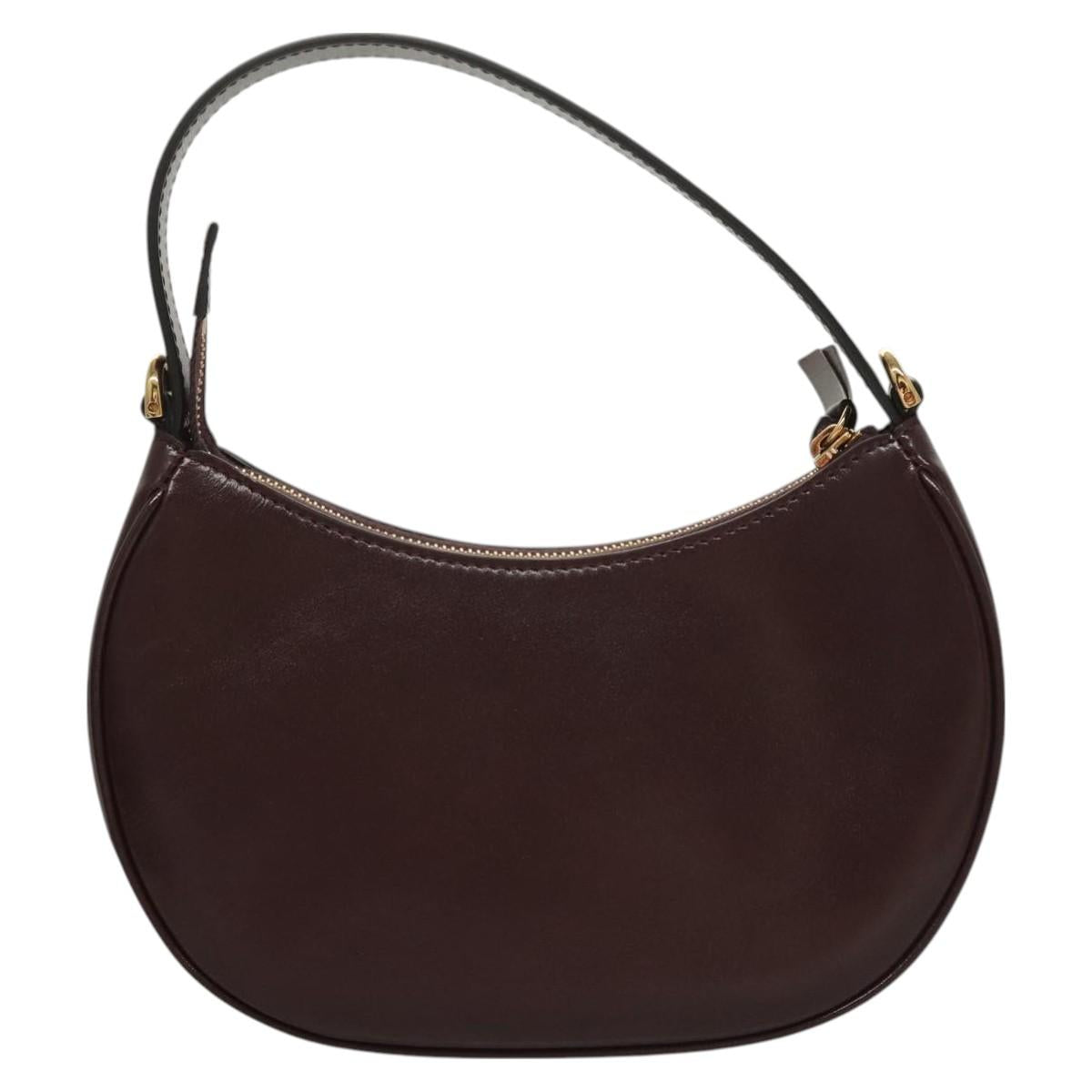 Versace Brown Leather Shoulder Bag (Pre-Owned)