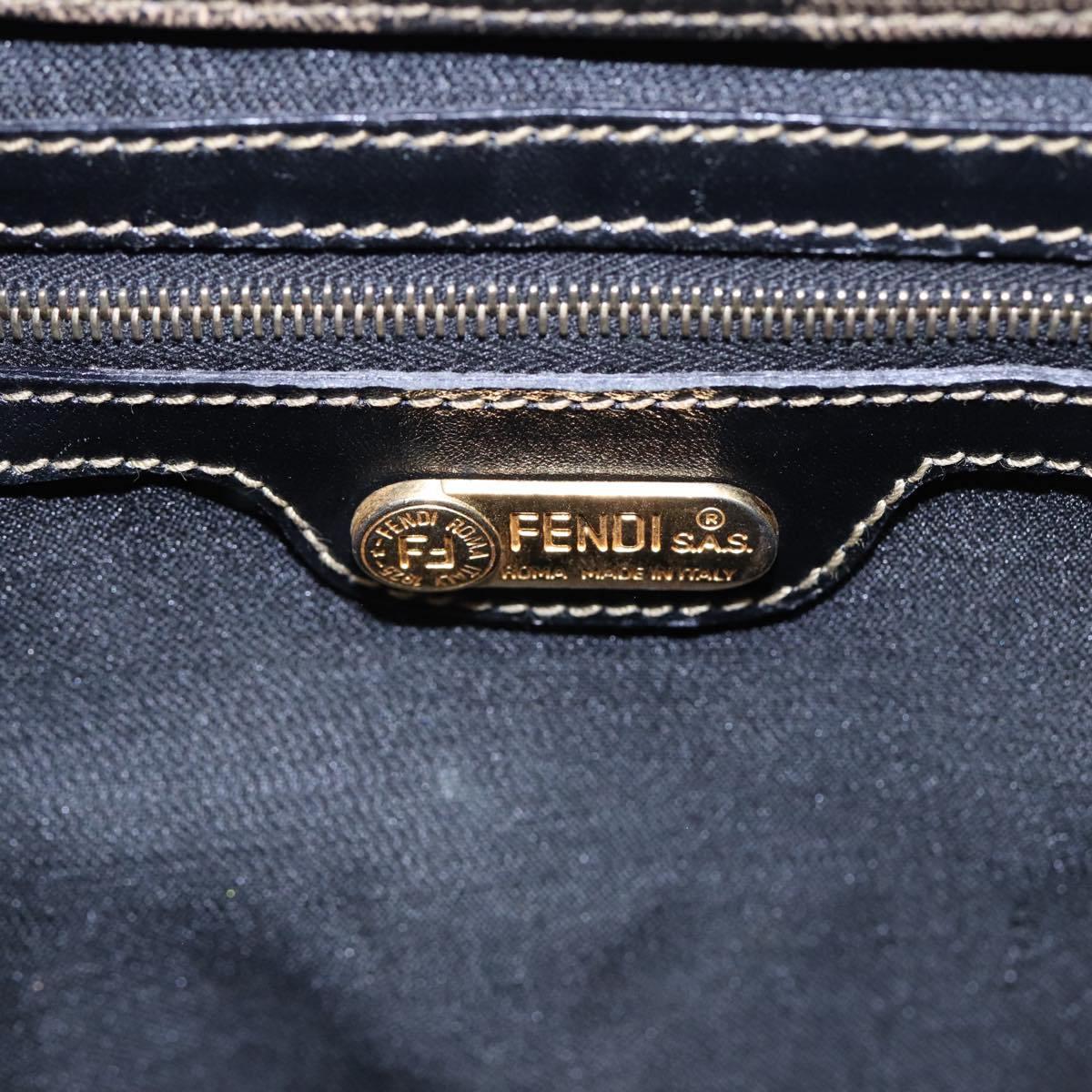 Fendi Pecan Brown Canvas Tote Bag (Pre-Owned)