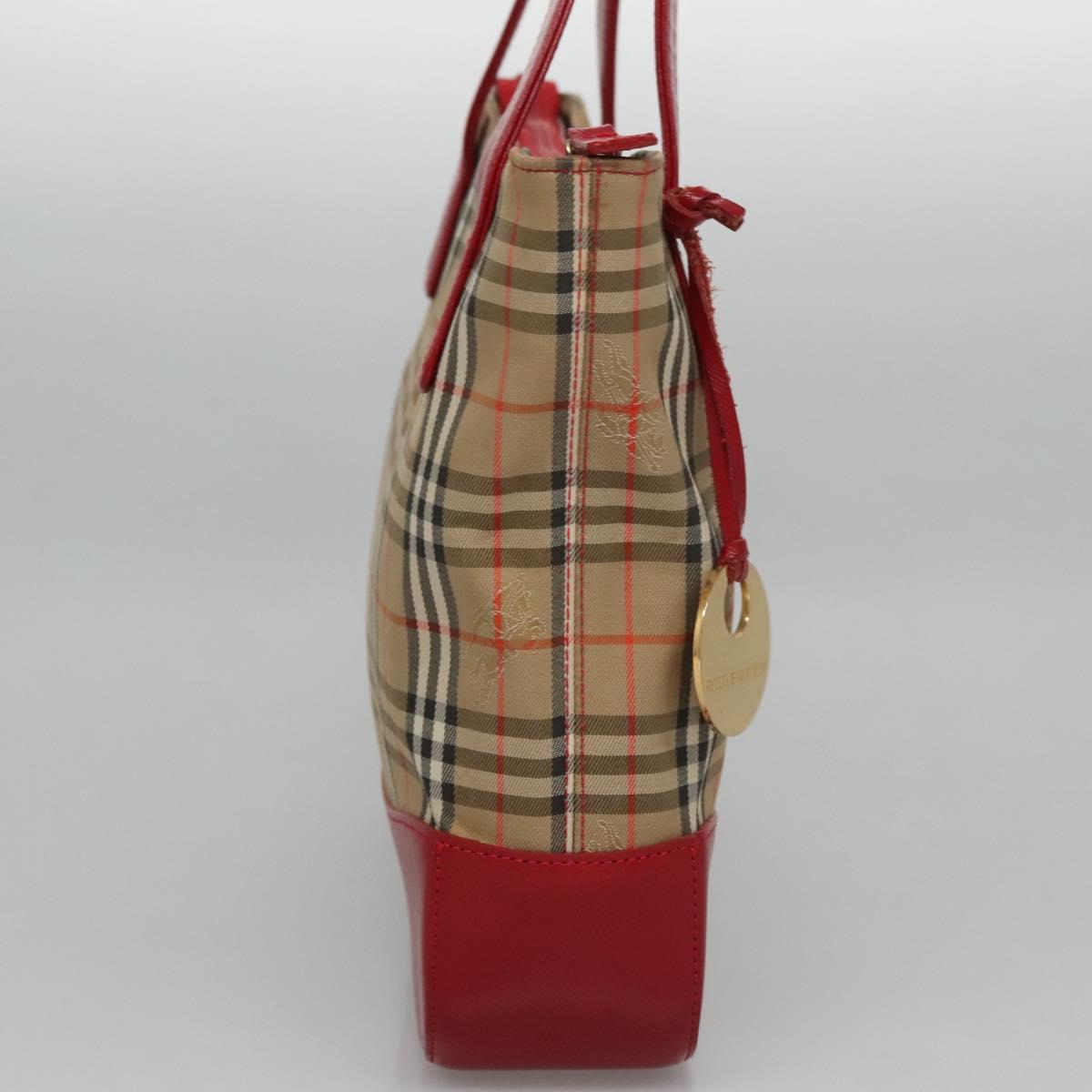 Burberry Nova Check Beige Canvas Tote Bag (Pre-Owned)