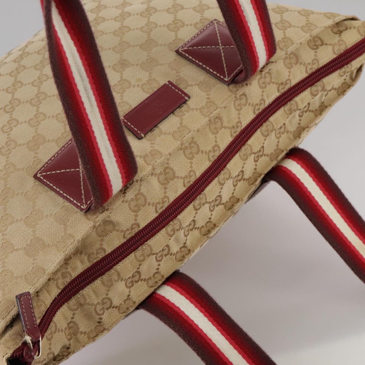 Gucci Gg Canvas Beige Canvas Tote Bag (Pre-Owned)