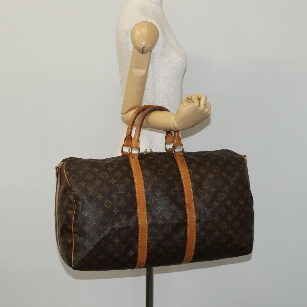 Louis Vuitton Keepall 50 Brown Canvas Travel Bag (Pre-Owned)