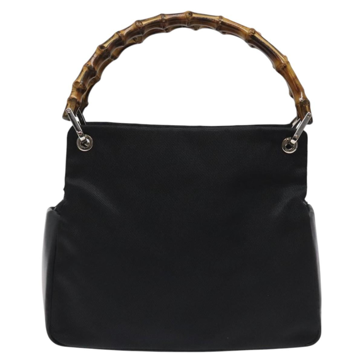 Gucci Bamboo Black Synthetic Handbag (Pre-Owned)