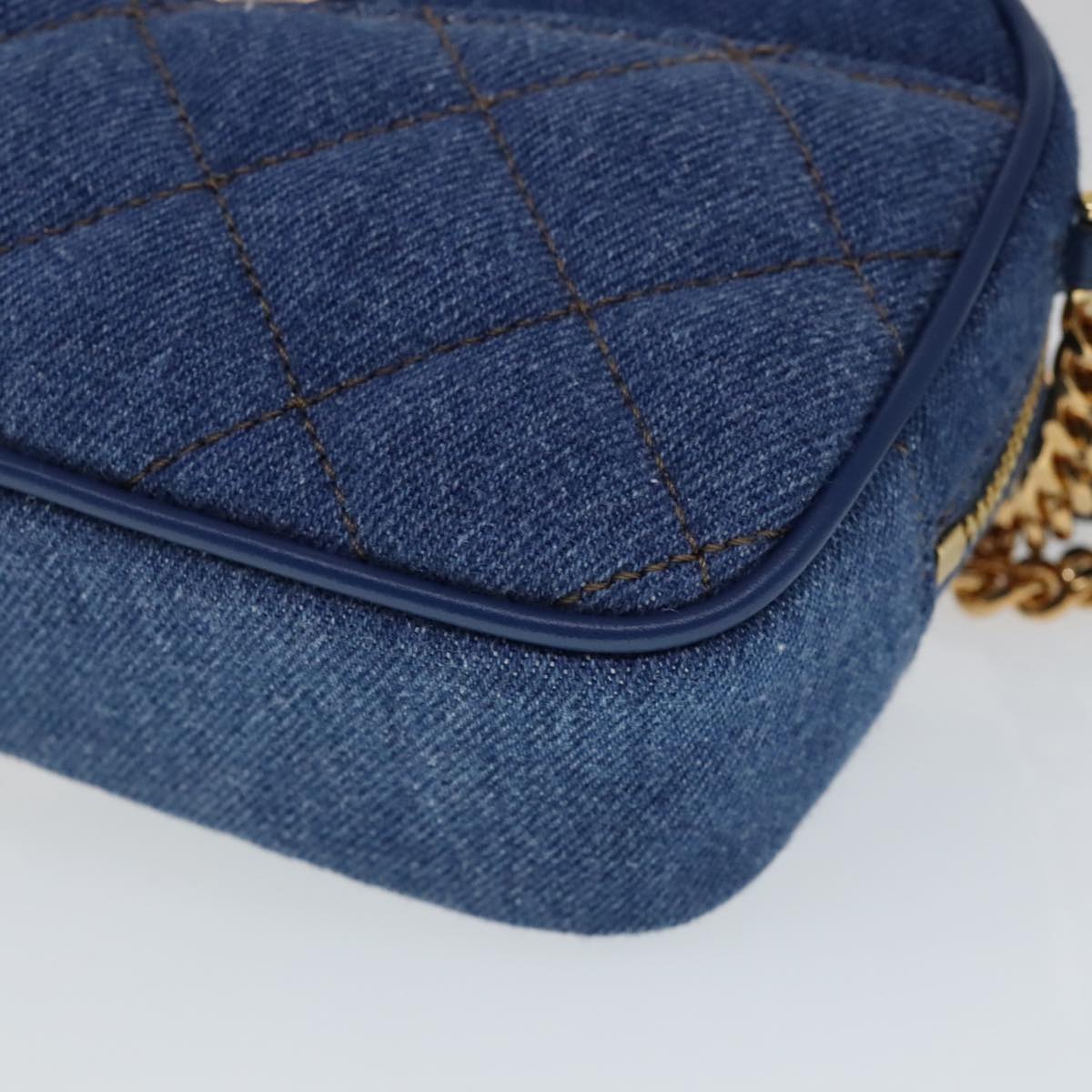 Versace Blue Denim - Jeans Shoulder Bag (Pre-Owned)