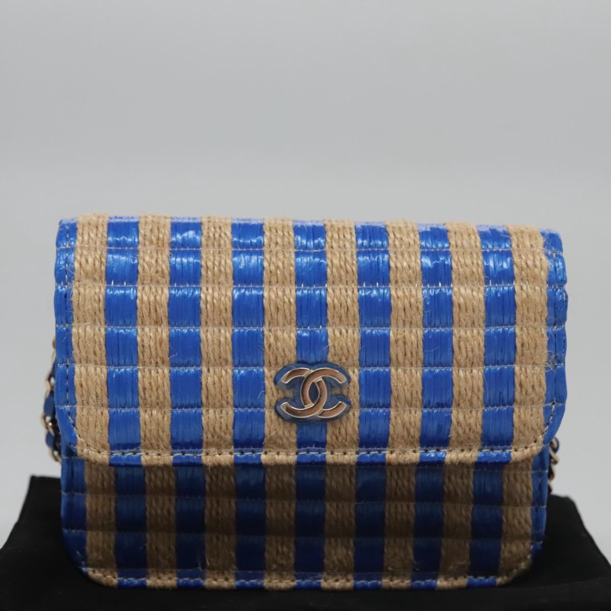 Chanel Trendy Cc Blue Canvas Shoulder Bag (Pre-Owned)