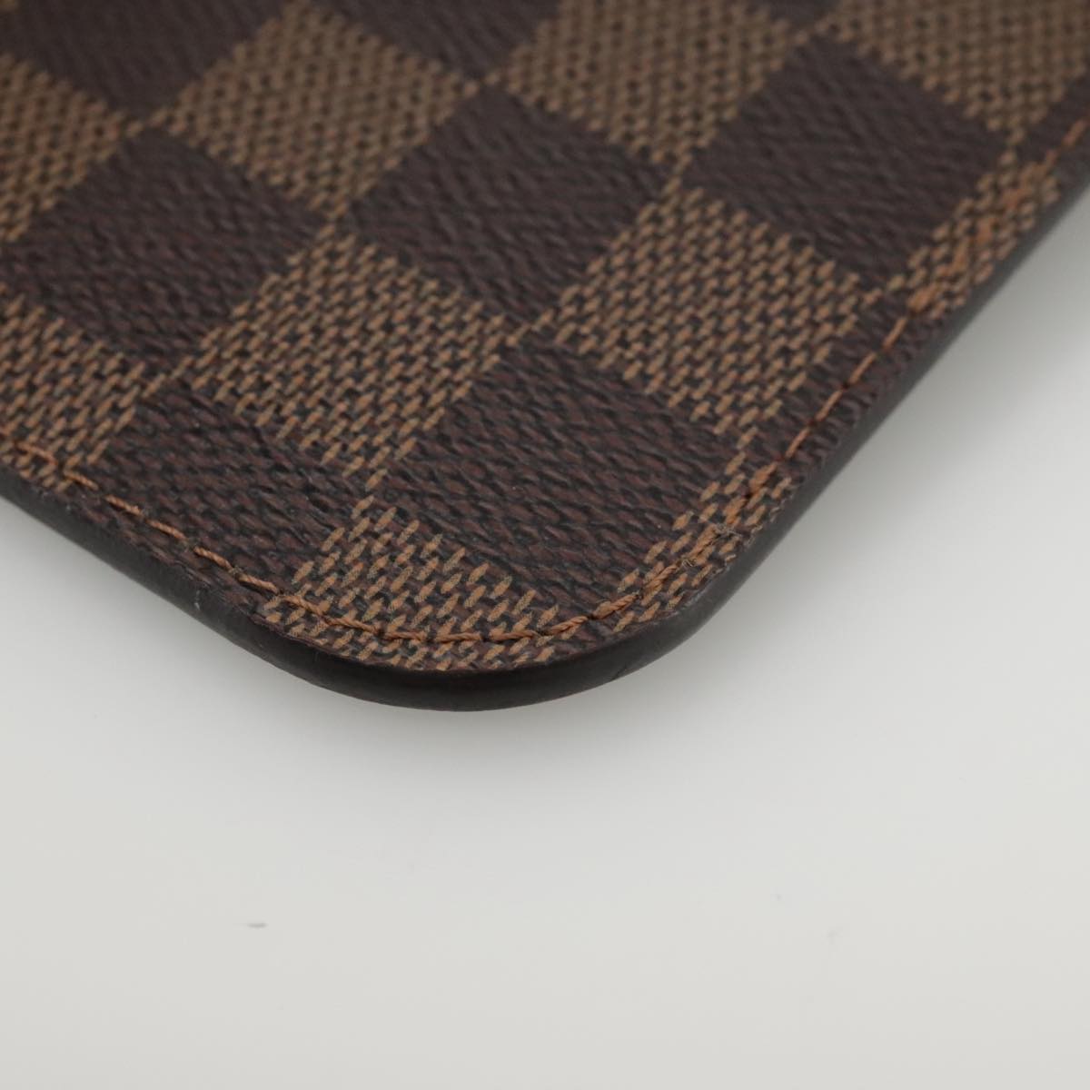 Louis Vuitton Neverfull Pouch Brown Canvas Clutch Bag (Pre-Owned)
