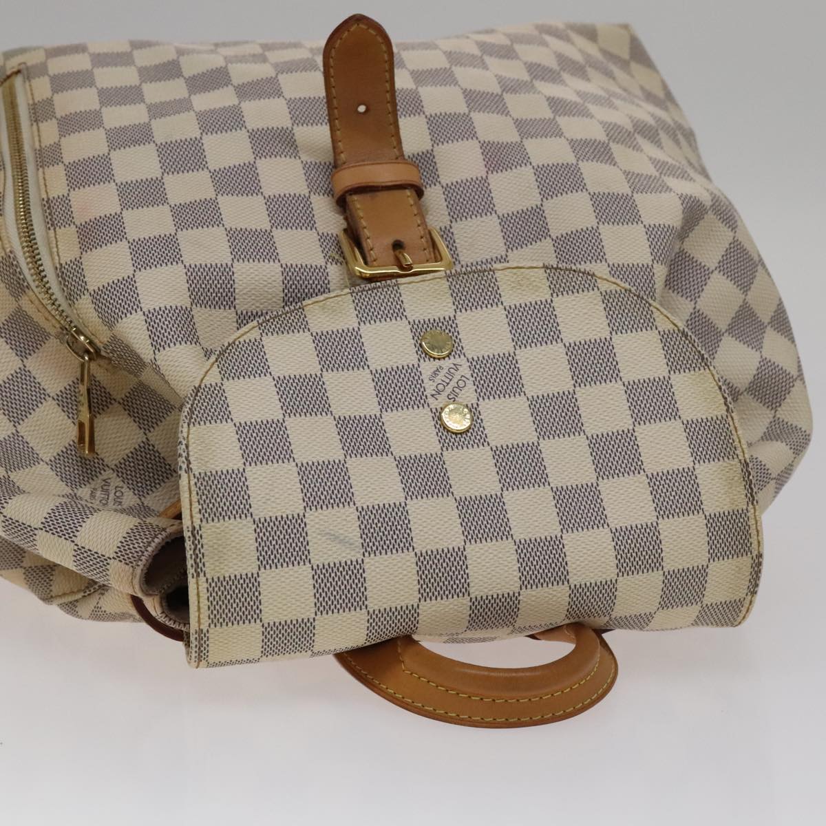 Louis Vuitton Sperone Backpack Beige Canvas Backpack Bag (Pre-Owned)