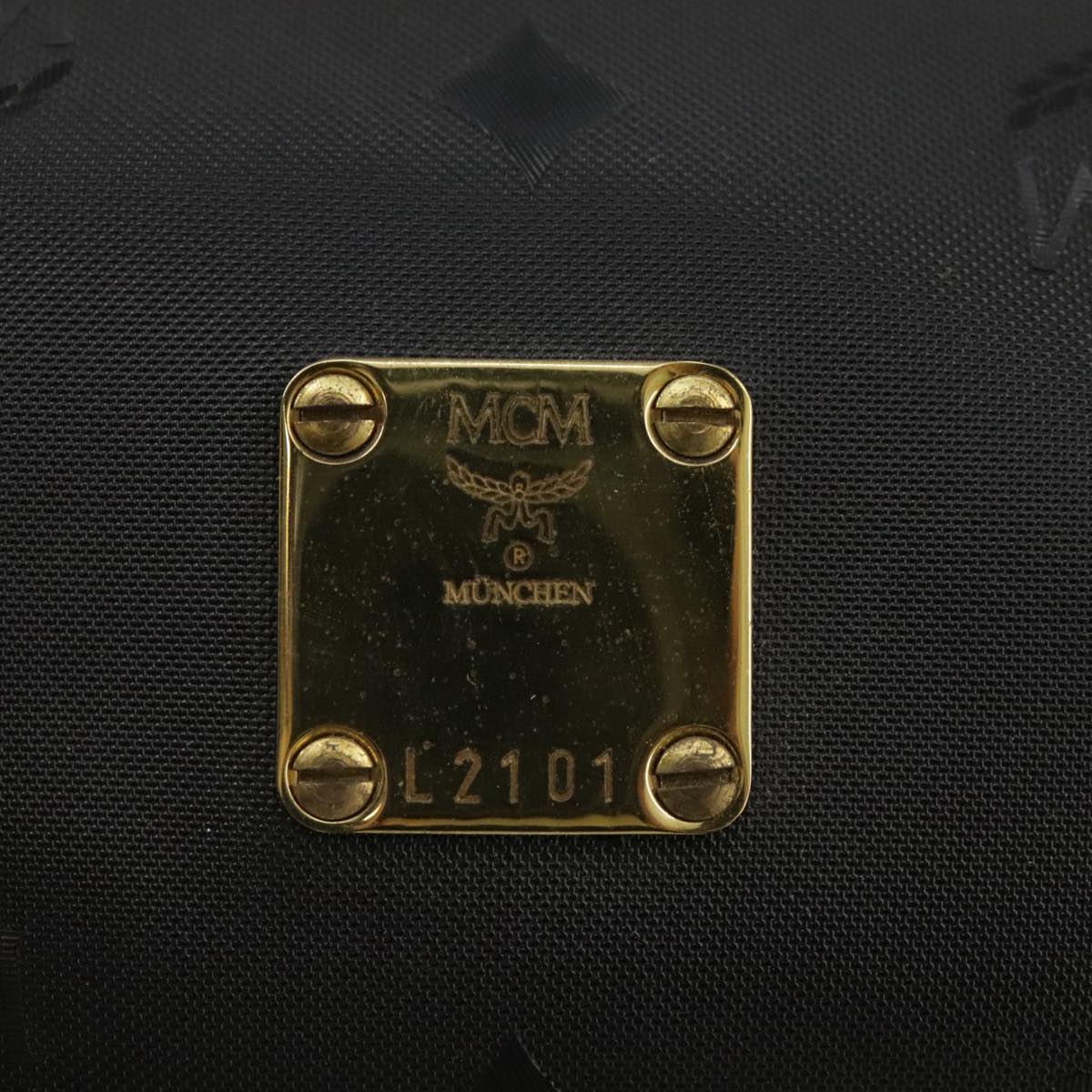 MCM Visetos Black Canvas Shoulder Bag (Pre-Owned)