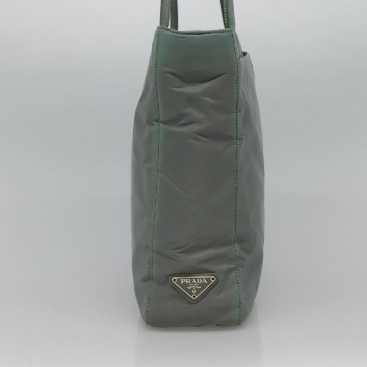 Prada Re-Nylon Grey Synthetic Tote Bag (Pre-Owned)