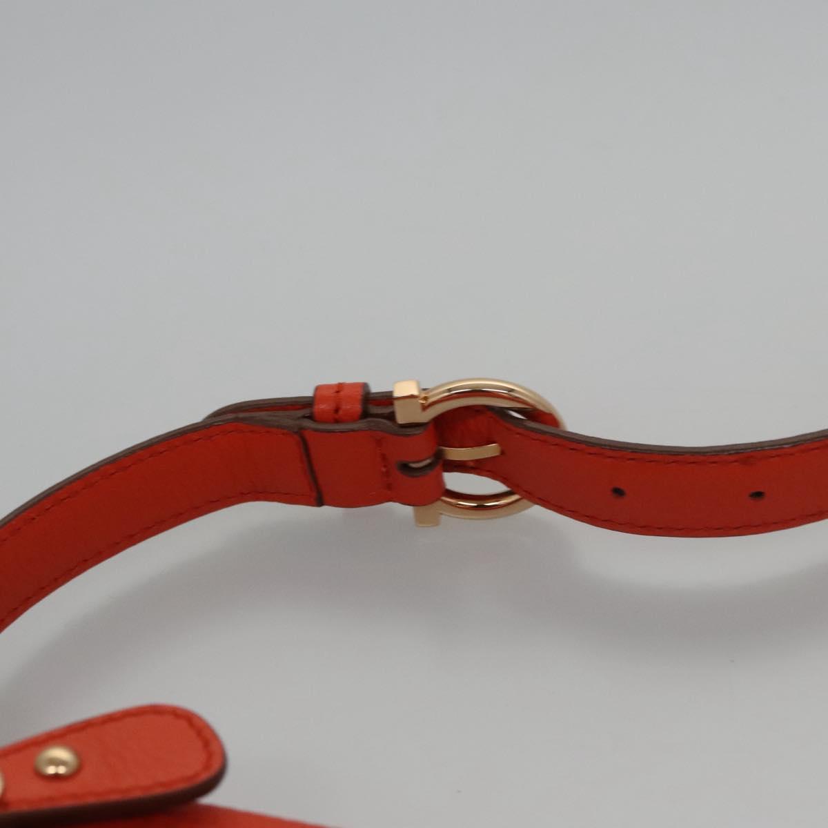 Salvatore Ferragamo Orange Leather Shoulder Bag (Pre-Owned)