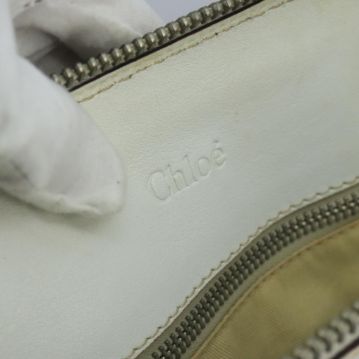 Chloé Edith White Leather Handbag (Pre-Owned)