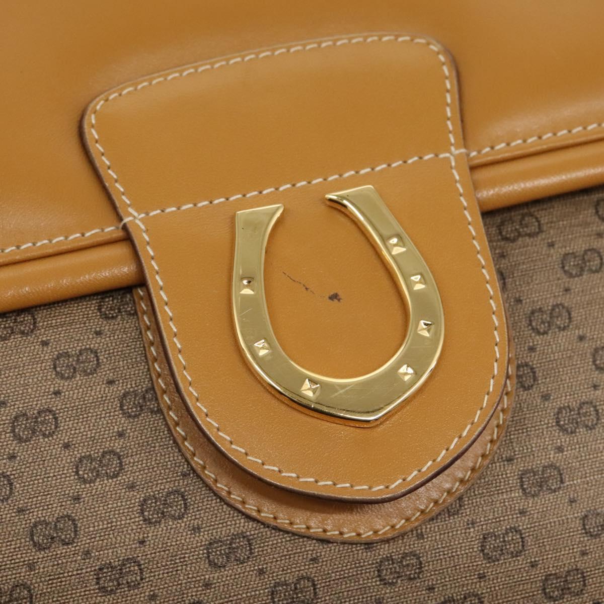 Gucci Micro Small Gg Canvas Beige Canvas Shoulder Bag (Pre-Owned)