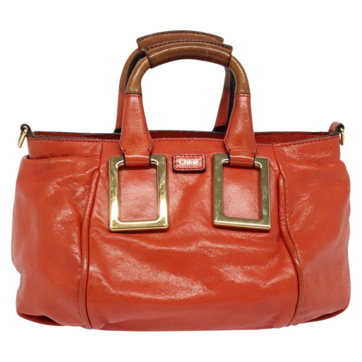 Chloé Ethel Orange Leather Handbag (Pre-Owned)