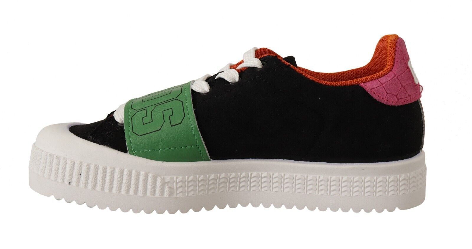 GCDS Multicolor Suede Low Top Lace Up Women Sneakers Women's Shoes
