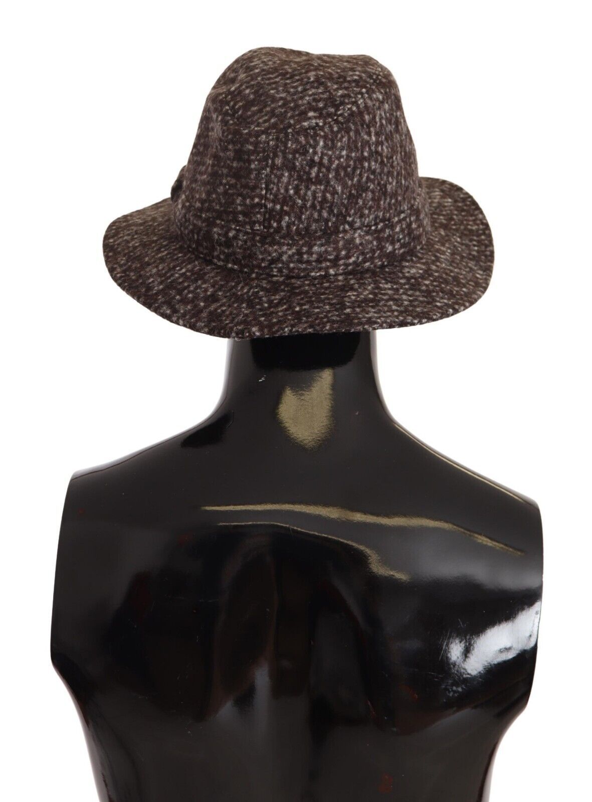 Dolce & Gabbana Gray Melange Blended Textured Tweed Women's Hat