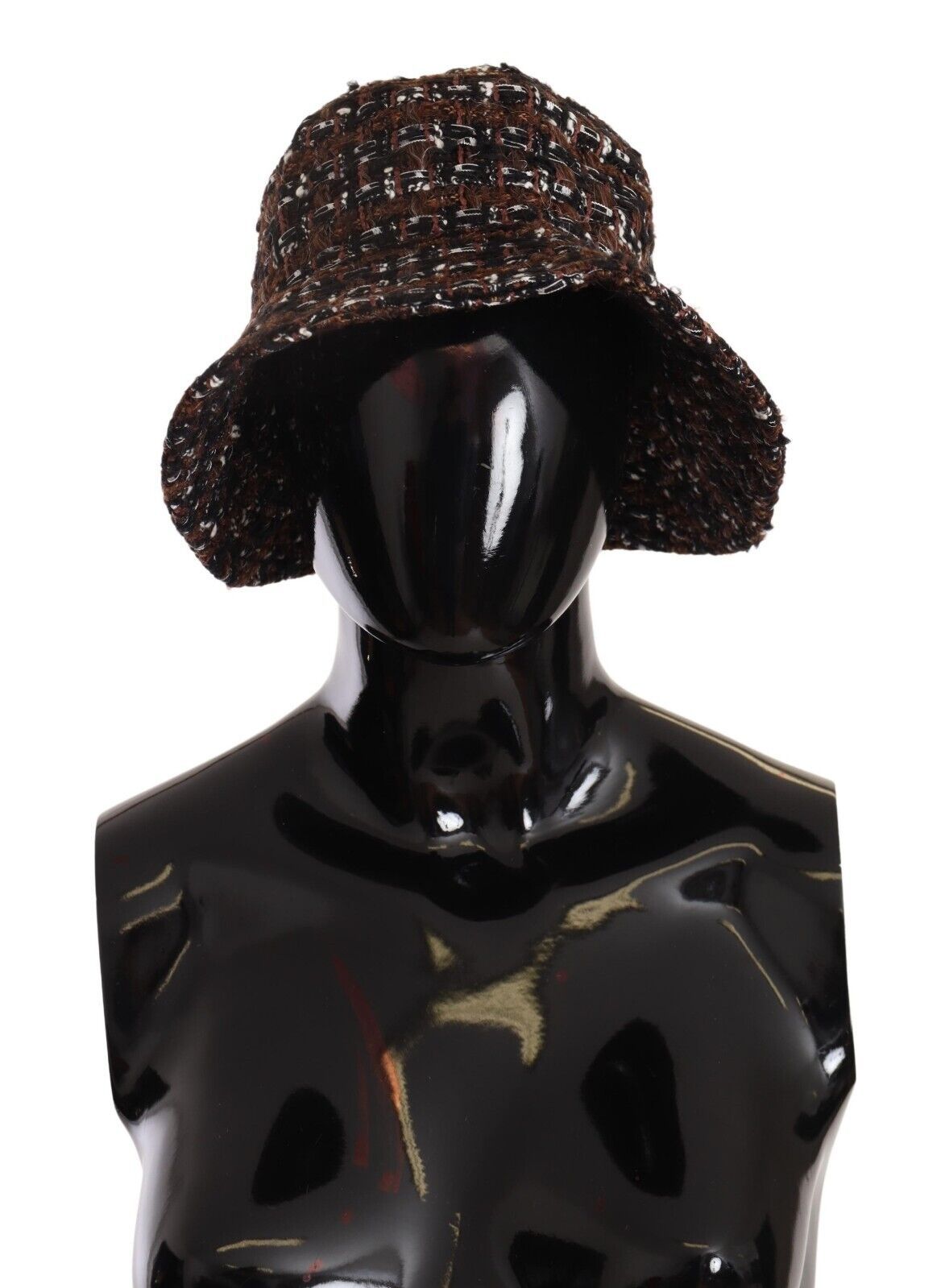 Dolce & Gabbana Multicolor Fabric Woven Wide Brim Bucket Women's Hat