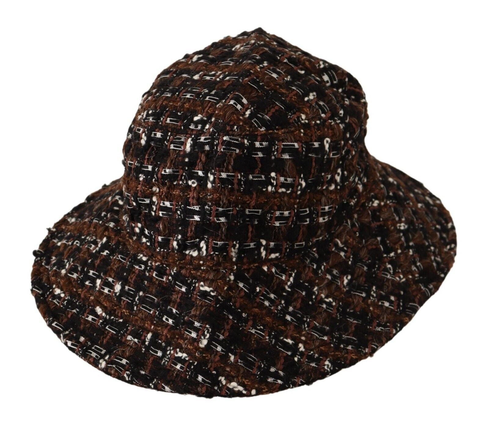 Dolce & Gabbana Multicolor Fabric Woven Wide Brim Bucket Women's Hat