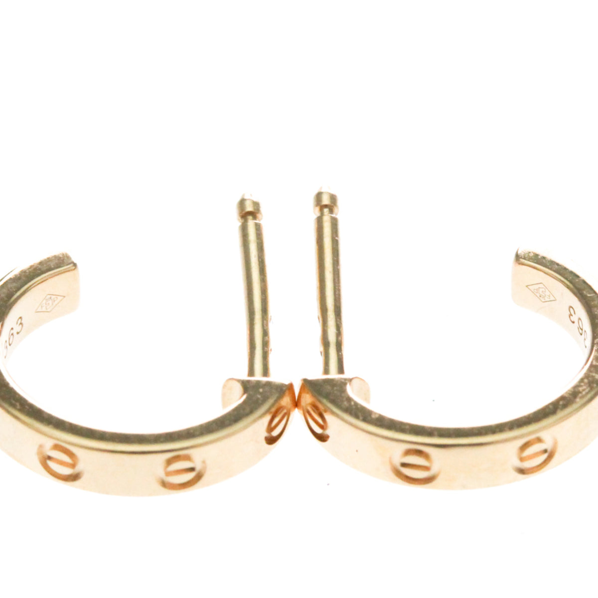 Cartier Love Hoop 18K Rose Gold Gold Pink_Gold Earrings Jewelry (Pre-Owned)