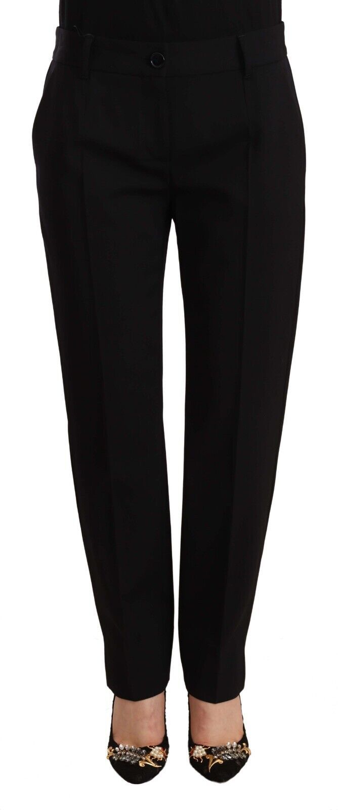 Dolce & Gabbana Elegant Tailored Wool Blend Women's Trousers