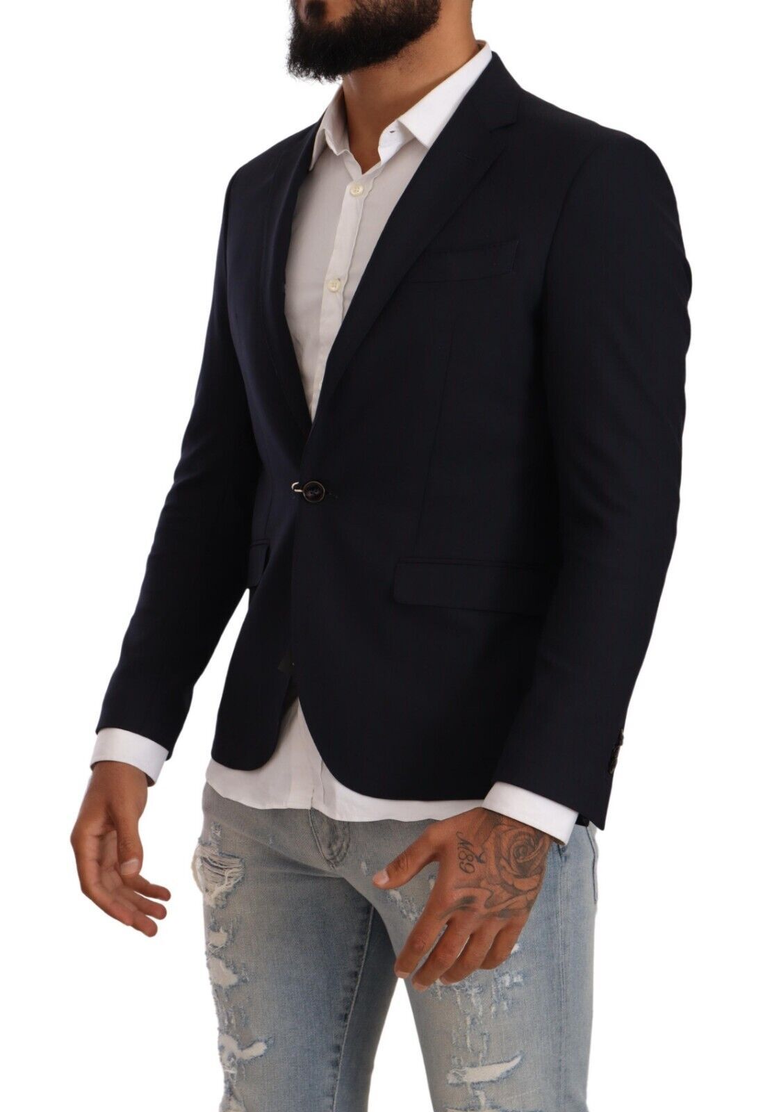 Domenico Tagliente Black Single Breasted One Button Suit Men's Jacket