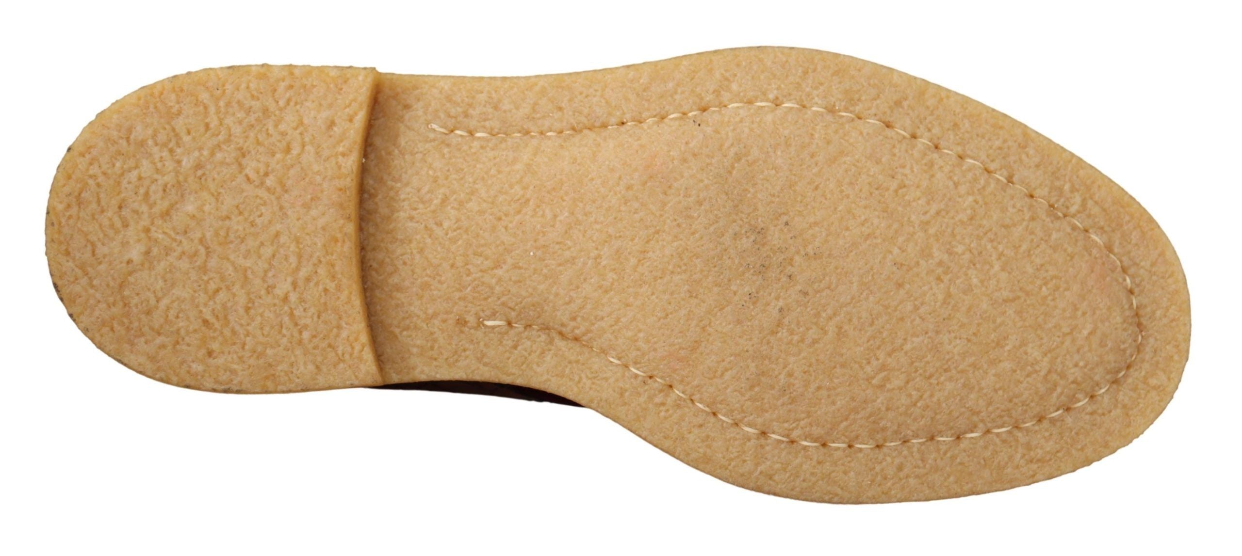 Dolce & Gabbana Bordeaux Velvet Exotic Leather Men's Shoes