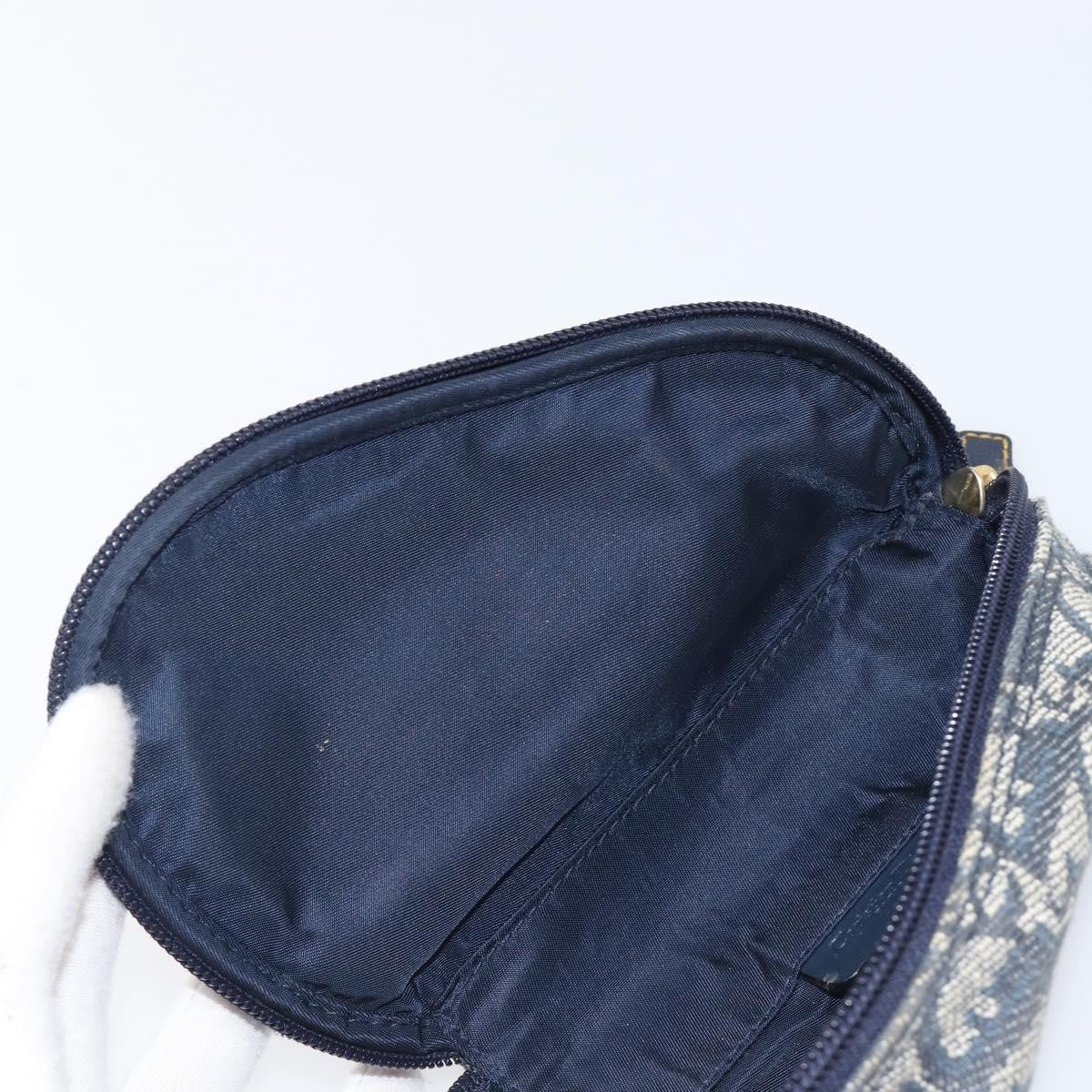 Christian Dior Saddle Zip Diorissimo Canvas Navy Canvas Clutche & Pouche Bag (Pre-Owned)