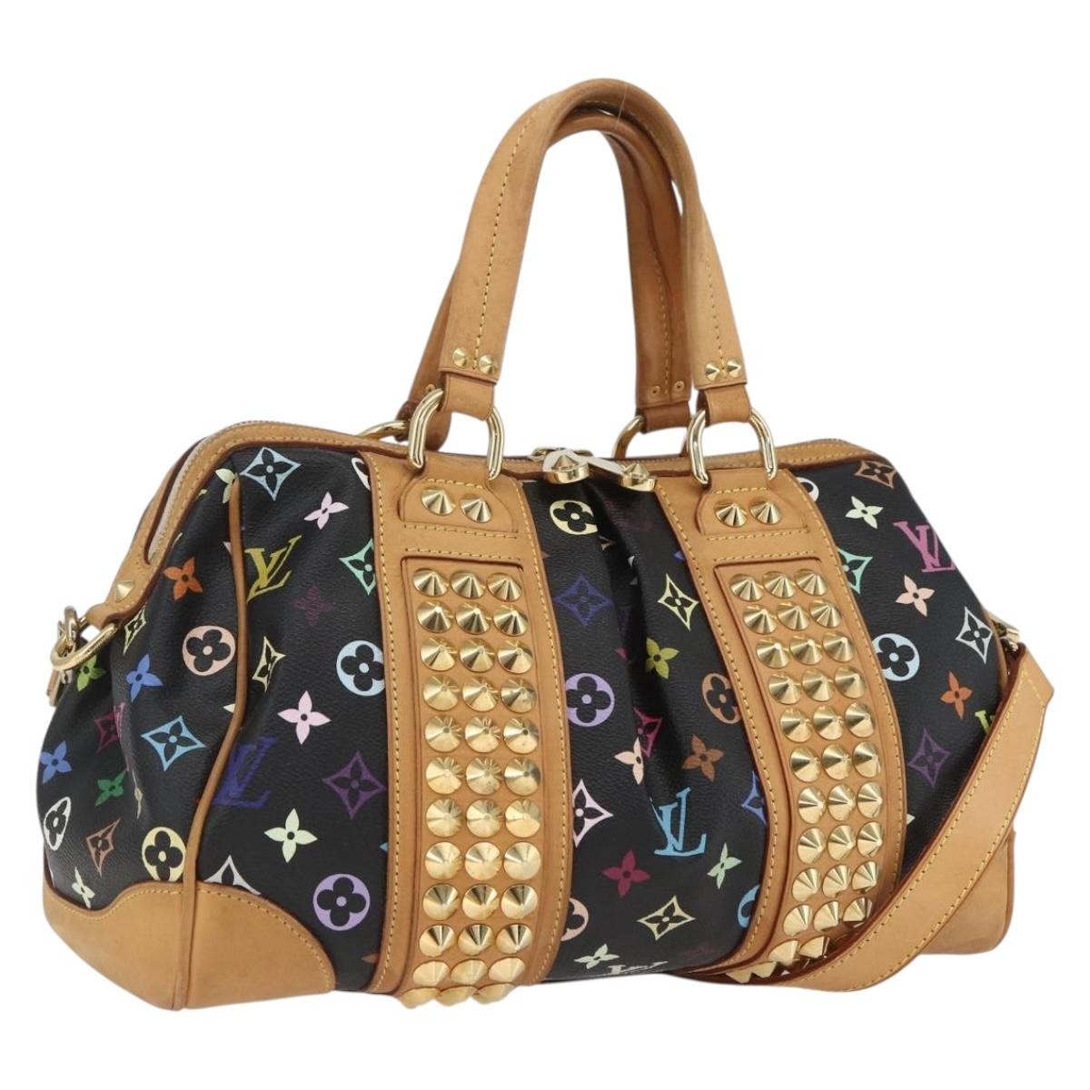 Louis Vuitton Courtney Monogram Multicolor Black Canvas Handbag (Pre-Owned)