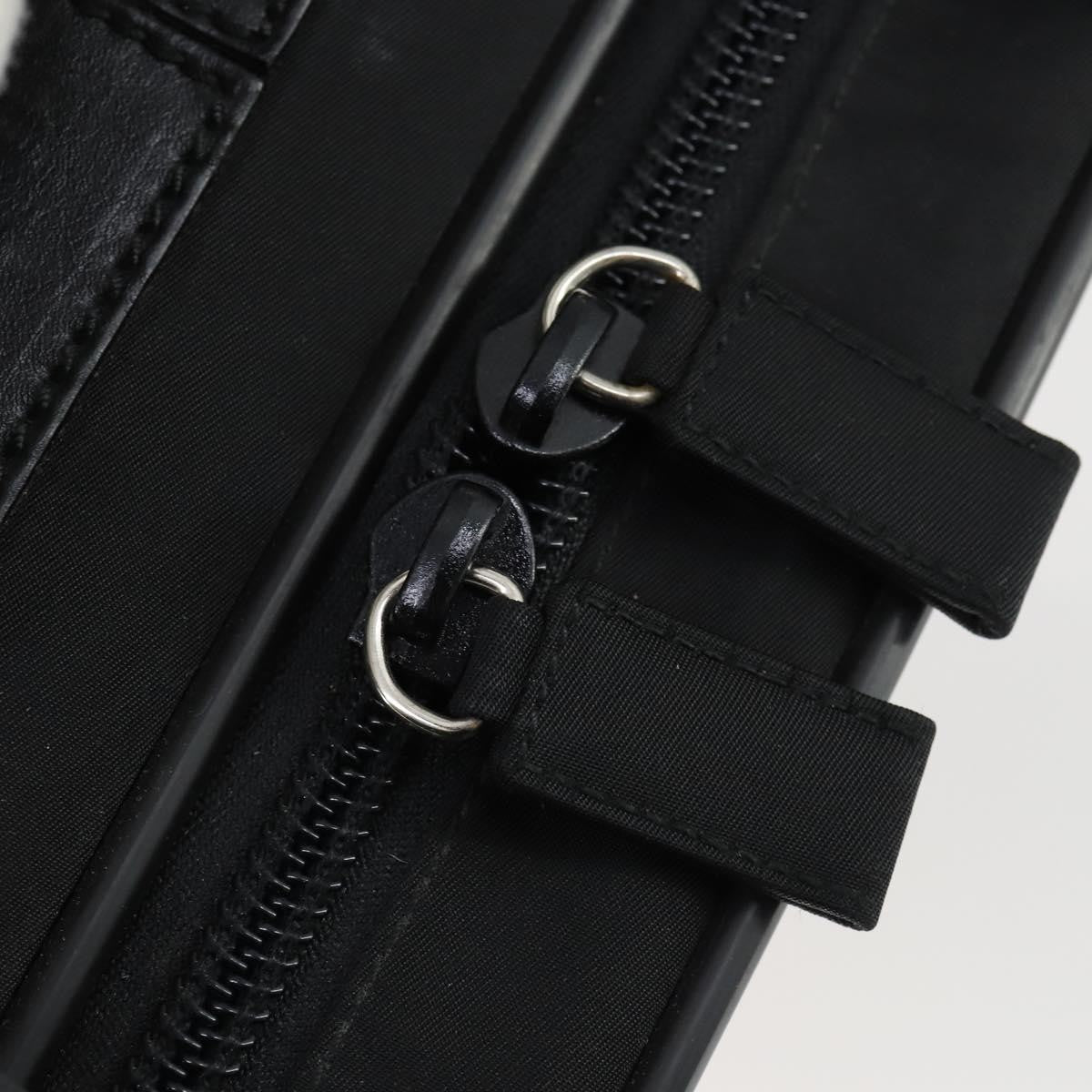 Prada Trolley Rolling Luggage Tessuto And Saffiano Leather Black Nylon Travel Bag Bag (Pre-Owned)