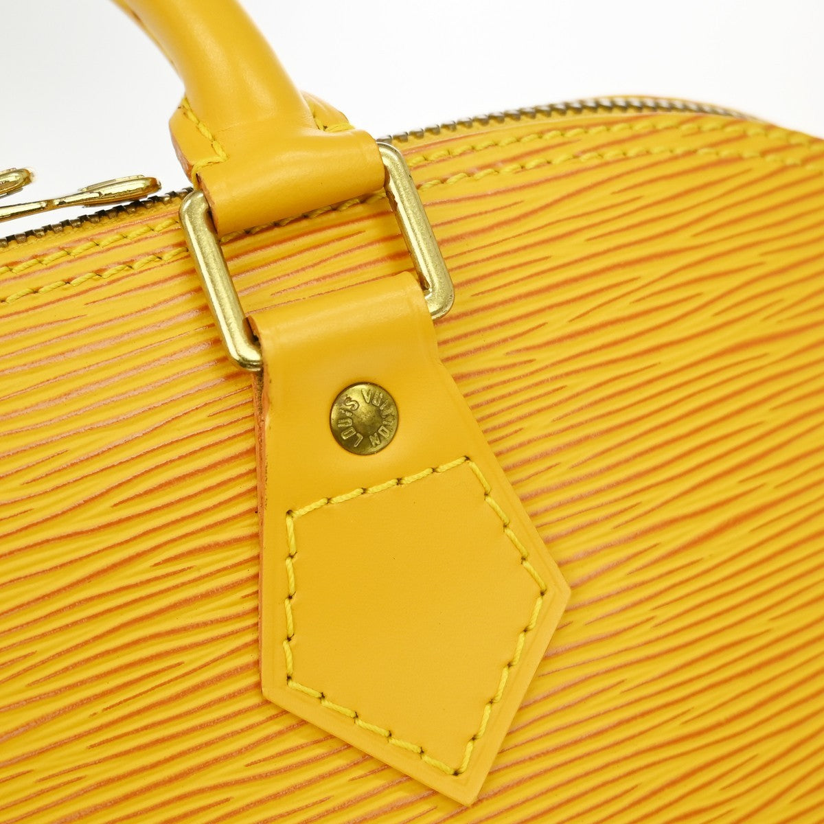 Louis Vuitton Alma Epi Yellow Leather Handbag (Pre-Owned)
