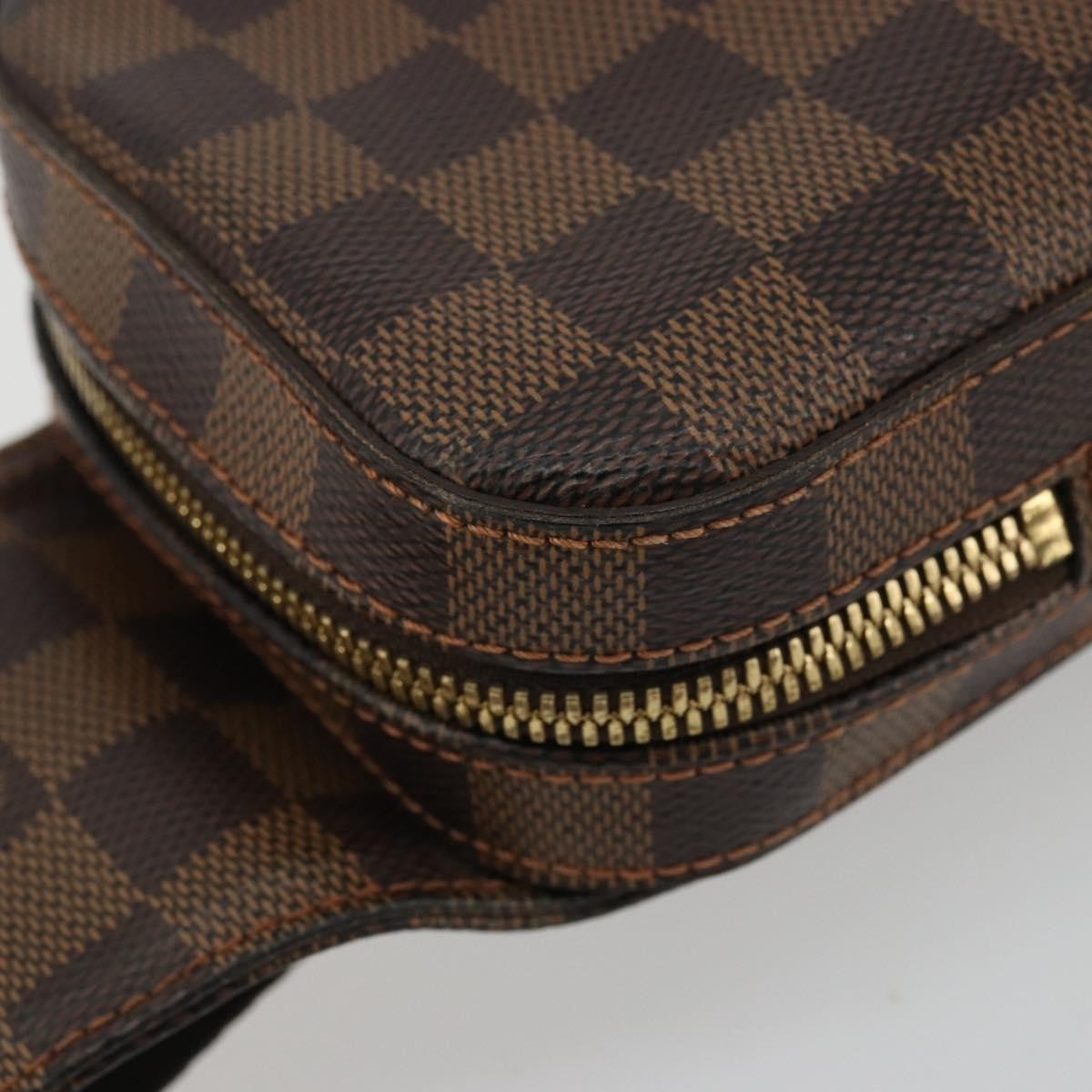 Louis Vuitton Geronimos Waist Damier Ebene Brown Canvas Shoulder Bag Bag (Pre-Owned)