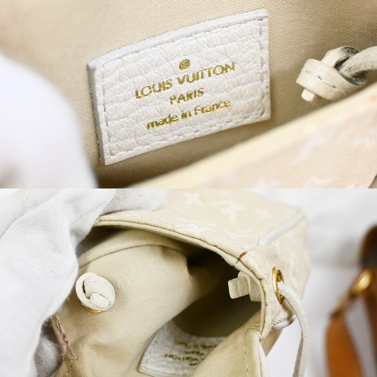 Louis Vuitton Cancun Pochette Monogram Mini Canvas Beige Canvas Clutche & Pouche Bag (Pre-Owned)