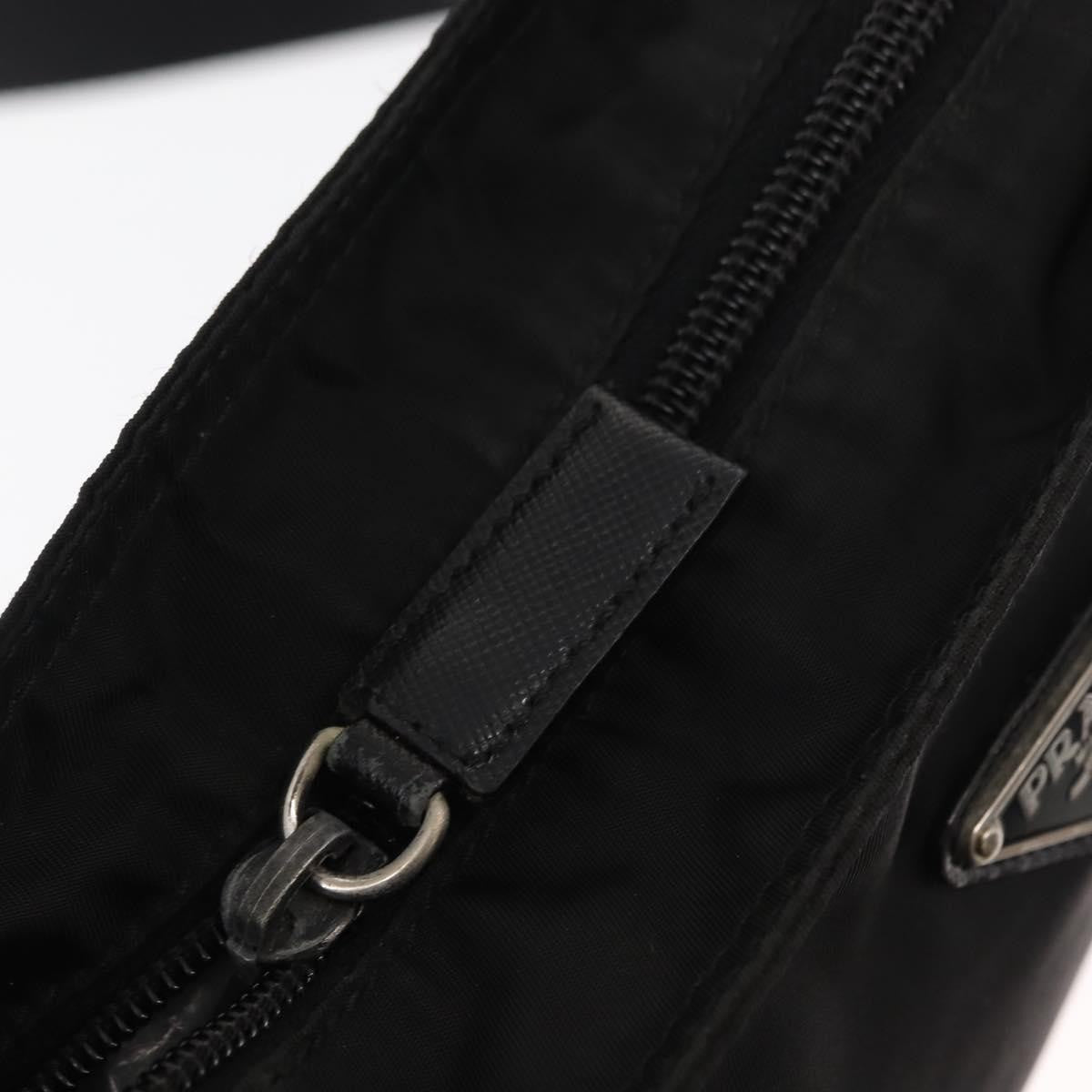Prada Flat Messenger Tessuto Black Nylon Shoulder Bag Bag (Pre-Owned)