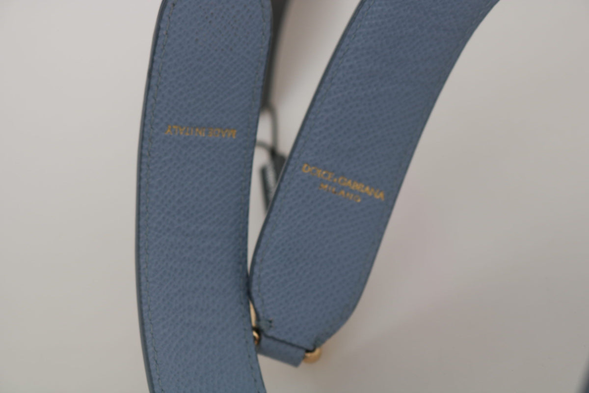 Dolce & Gabbana Blue Leather Handbag Accessory Shoulder Women's Strap