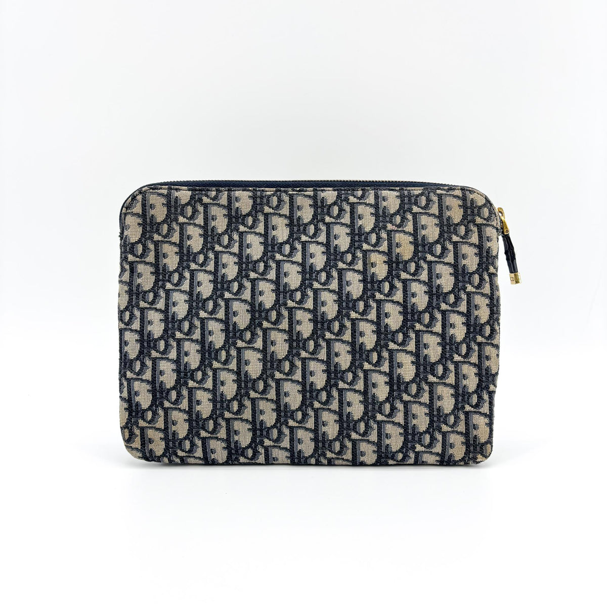 Christian Dior Travel Kit Oblique Canvas Navy Canvas Toiletry Case Accessory (Pre-Owned)