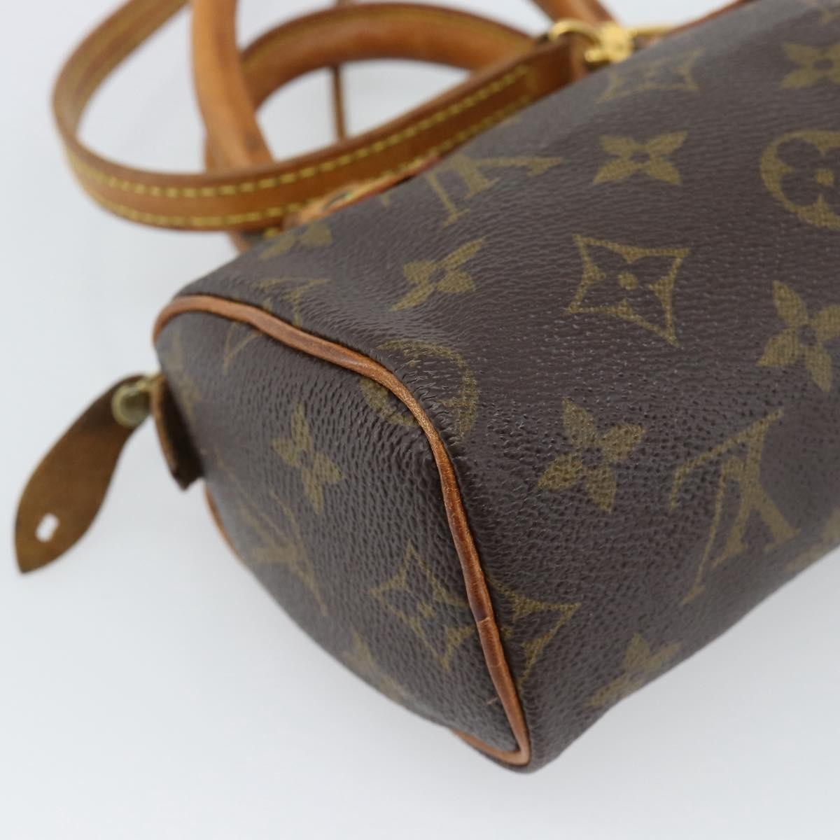 Louis Vuitton Speedy Mini Hl Monogram Canvas Brown Canvas Handbag (Pre-Owned)