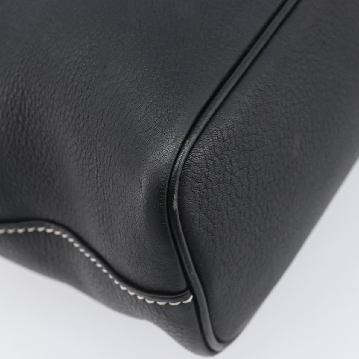 Burberry Vintage Leather Black Leather Tote Bag Bag (Pre-Owned)