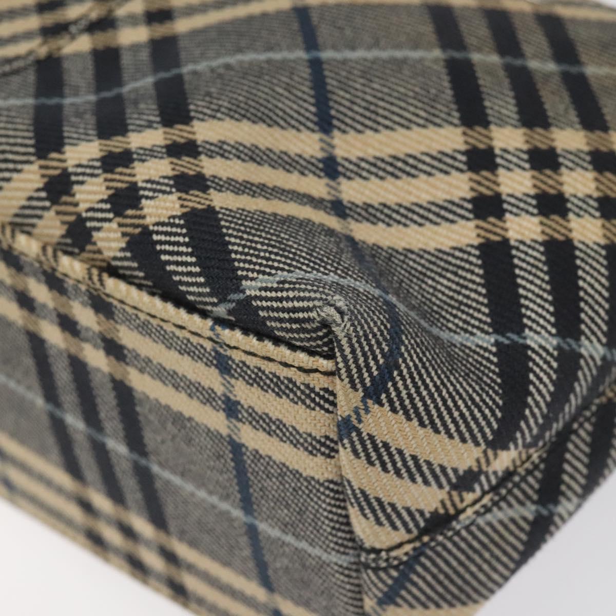 Burberry Nova Check Blue Canvas Shoulder Bag (Pre-Owned)