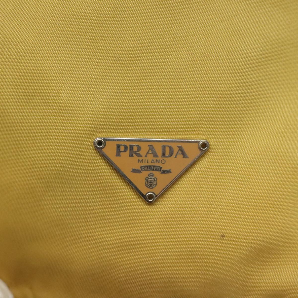 Prada Tessuto Yellow Synthetic Clutch Bag (Pre-Owned)