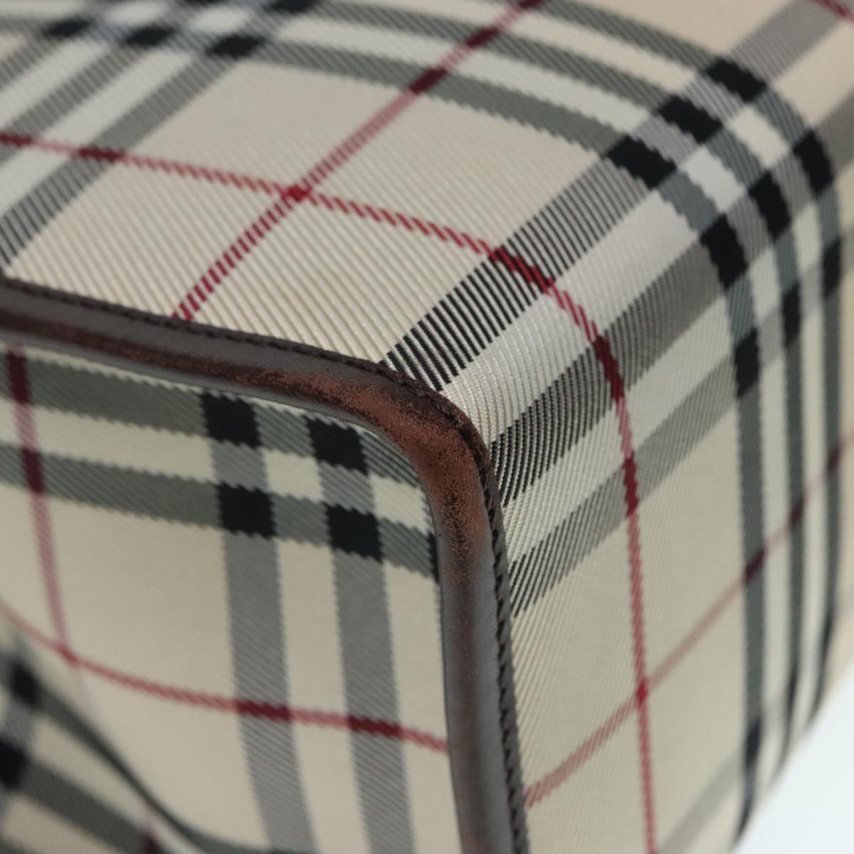 Burberry Nova Check Beige Canvas Tote Bag (Pre-Owned)