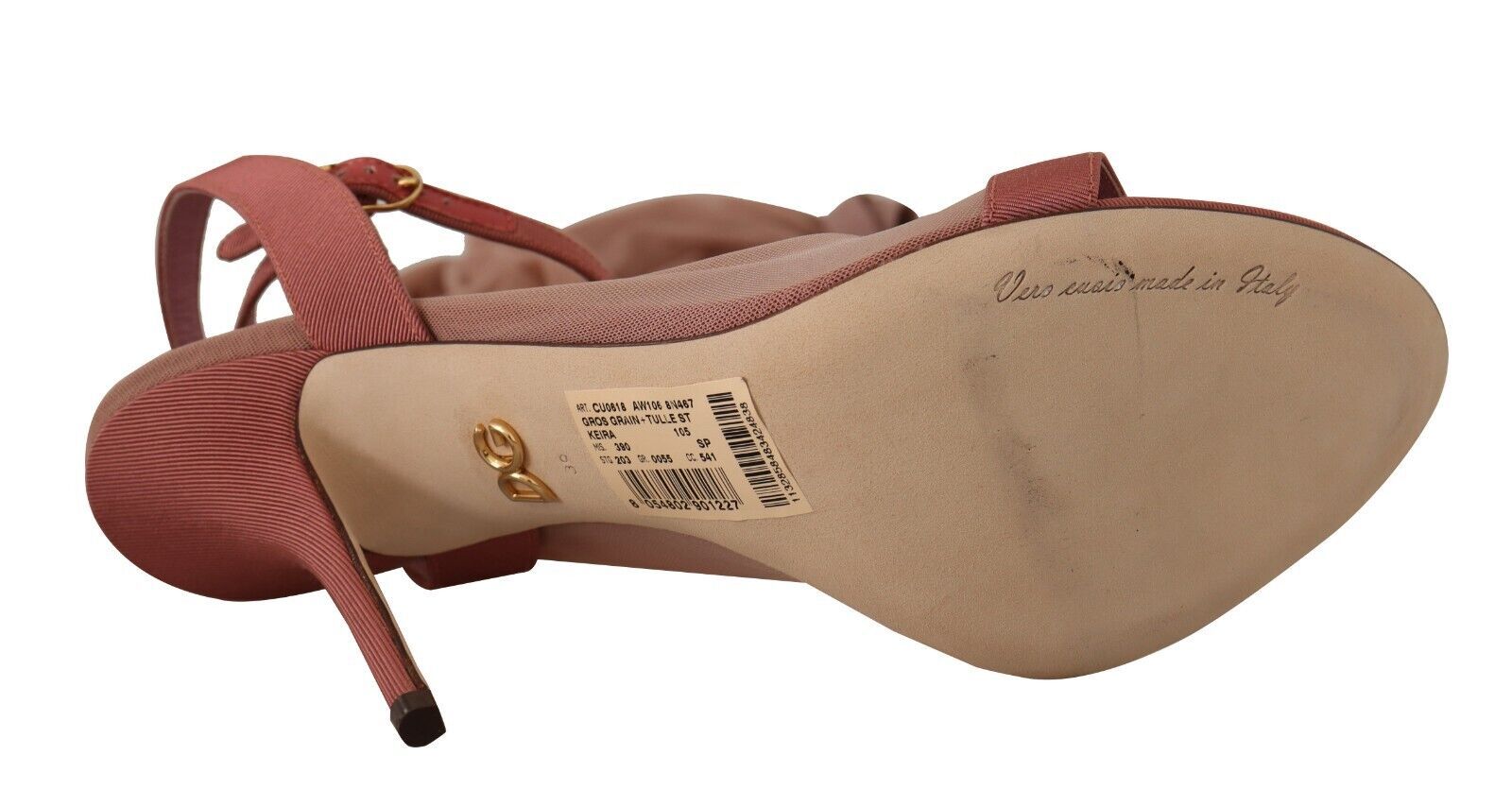 Dolce & Gabbana Elegant Pink Ankle Strap Heels Women's Sandals