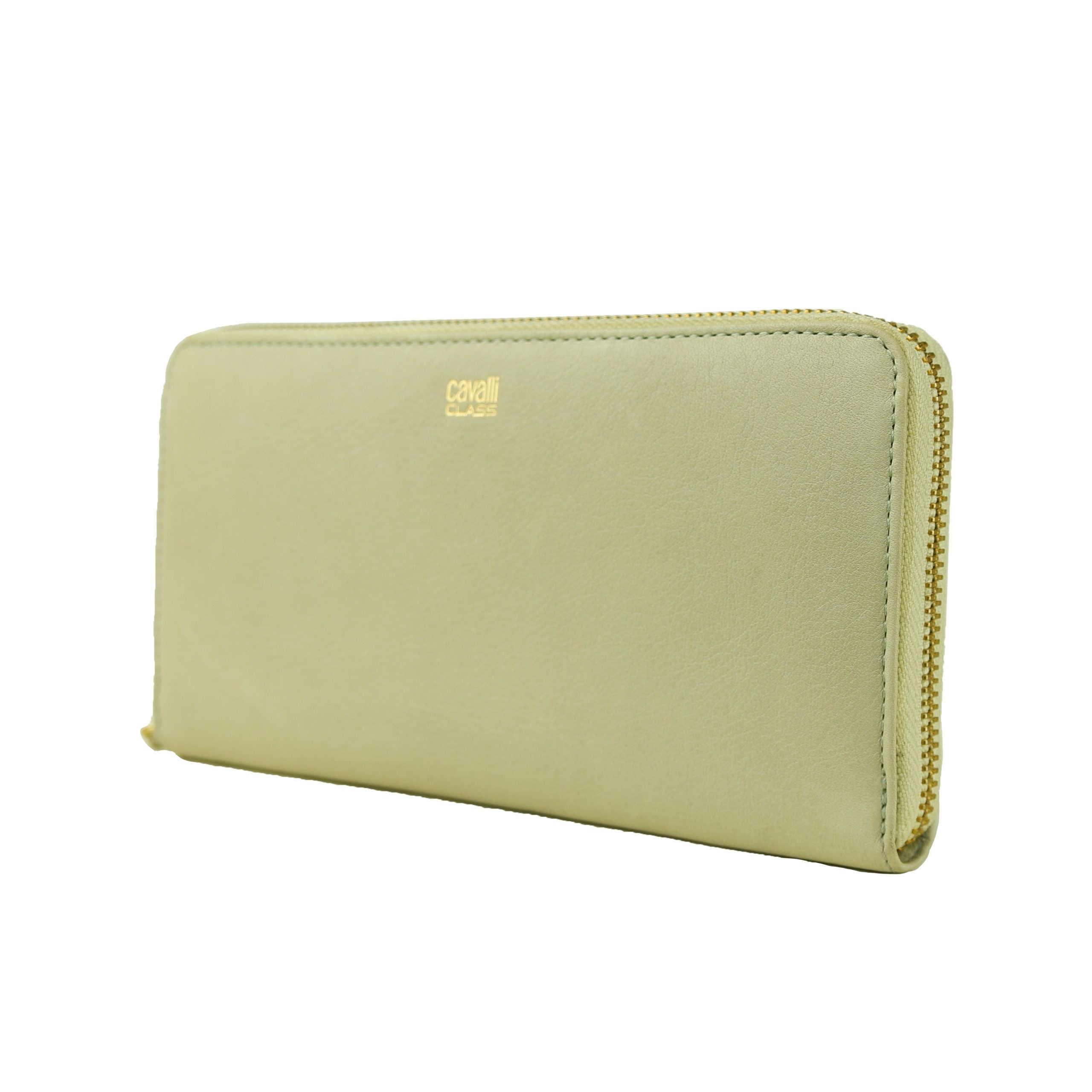 Cavalli Class Gray Calfskin Women Women's Wallet