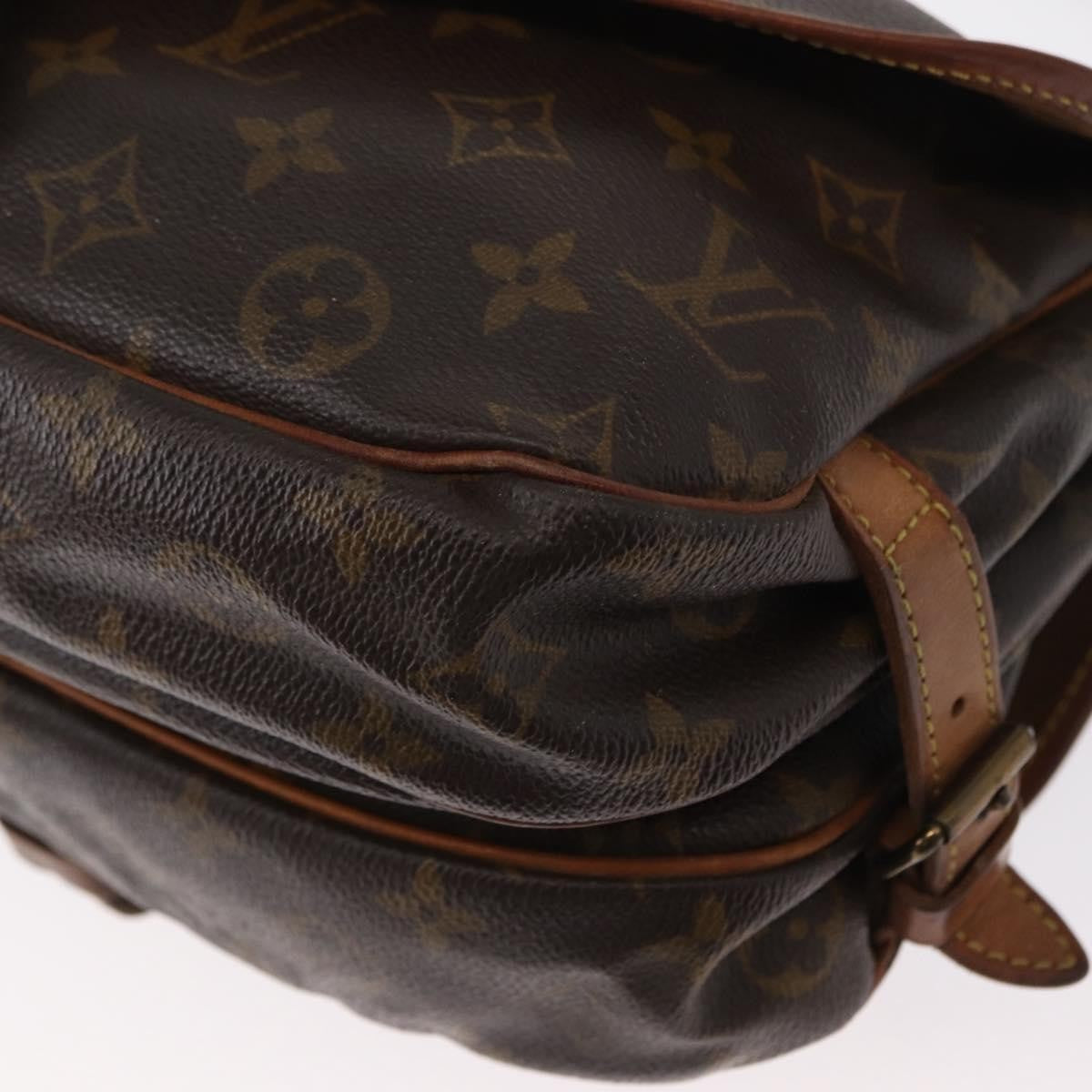 Louis Vuitton Saumur Monogram Canvas Brown Canvas Shoulder Bag Bag (Pre-Owned)