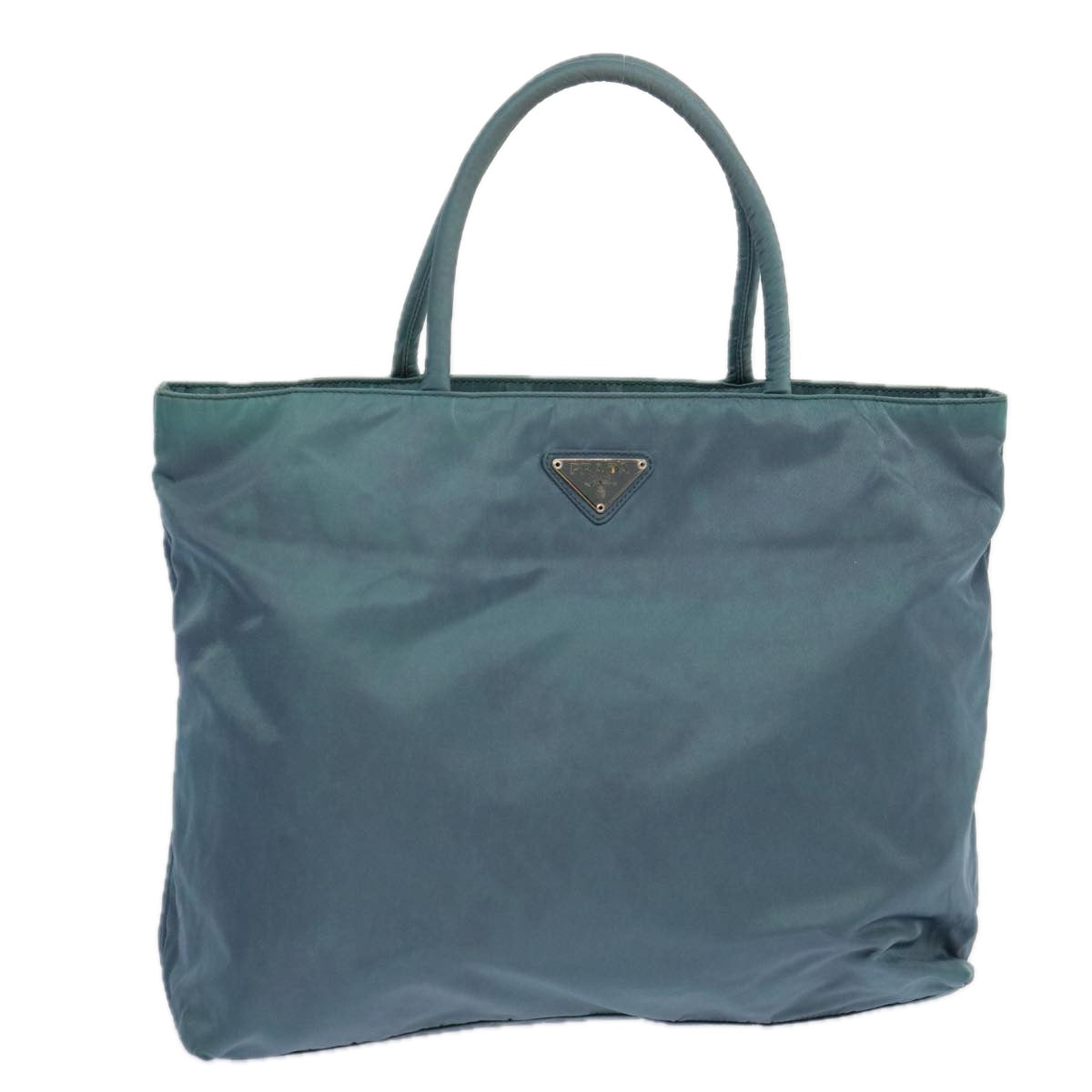 Prada Tessuto Blue Canvas Tote Bag (Pre-Owned)