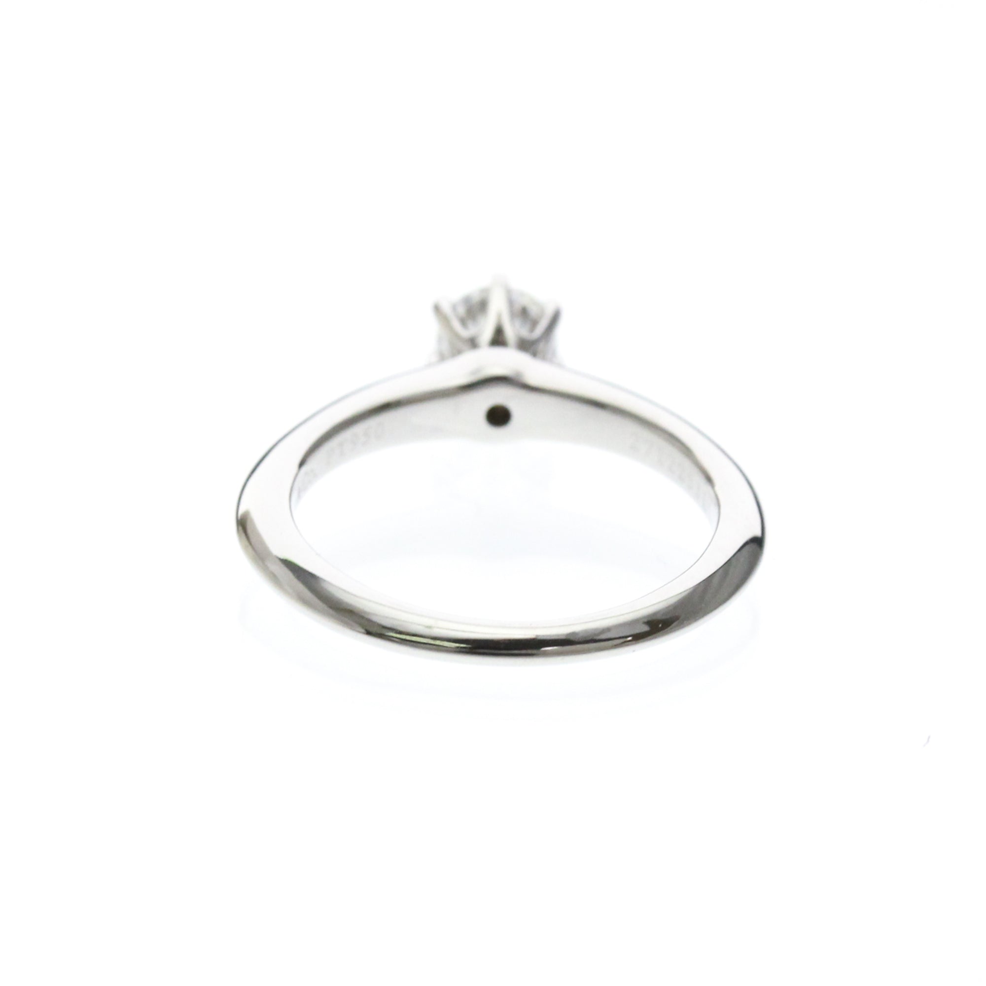 Tiffany & Co. Tiffany Setting Solitaire Platinum With Diamond Silver Platinum Ring Jewelry (Pre-Owned)