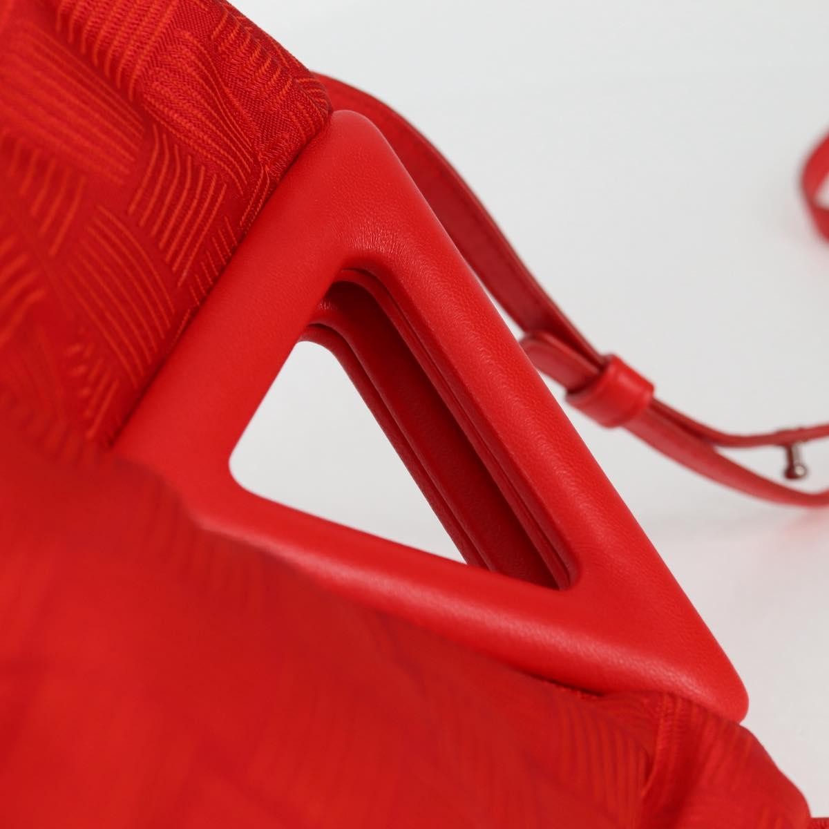 Bottega Veneta Point Chunky Knit Fabric Red Nylon Shoulder Bag Bag (Pre-Owned)