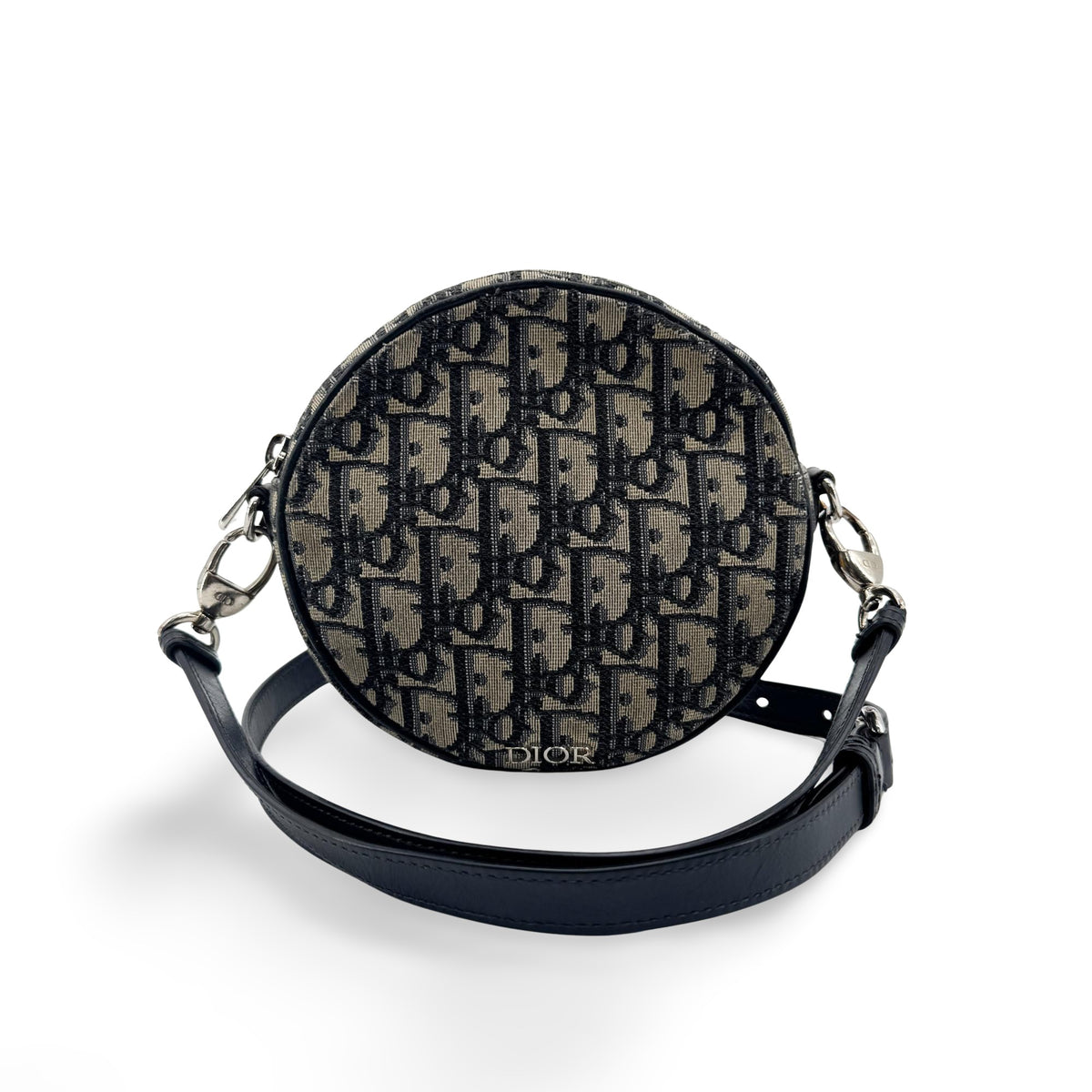 Christian Dior Baby Ball Oblique Canvas Beige Canvas Crossbody Bag Bag (Pre-Owned)
